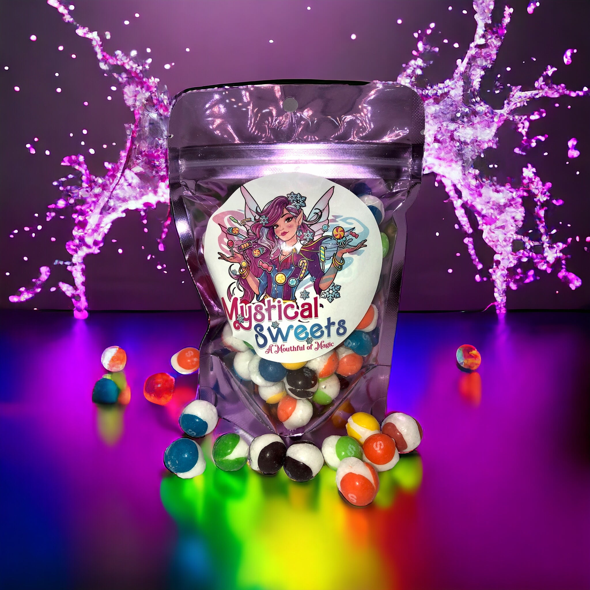 Berry Tropical Mystical Crunch ~ Freeze Dried Candy made with Wild Berry Tropical Skittles