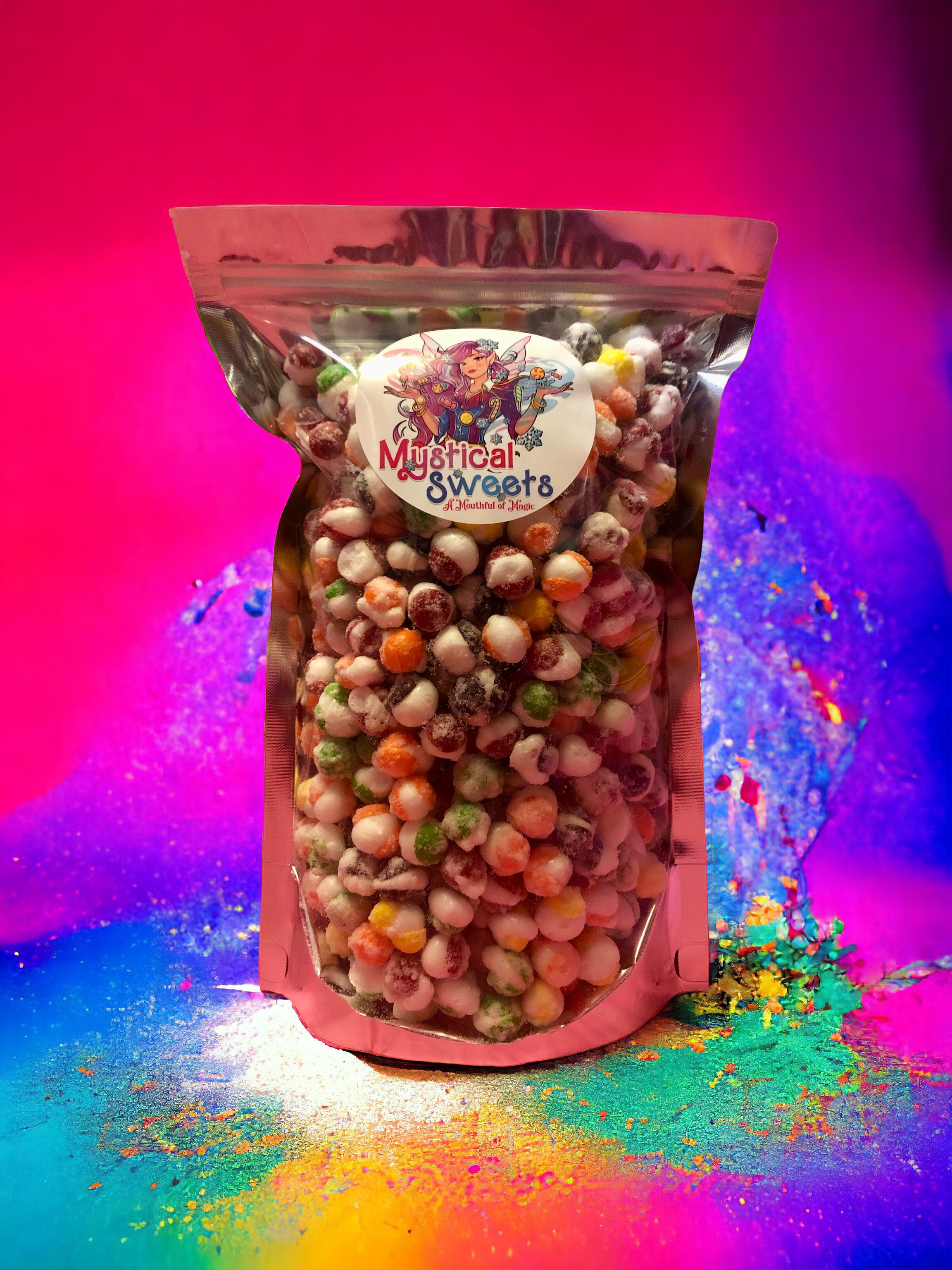 GIANT Bag Mystical Crunch ~ Freeze Dried Candy made with Skittles